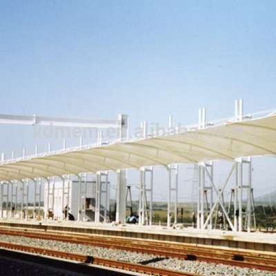 Tensile membrane structure carport awning canopy construction PVDF Skeleton membrane